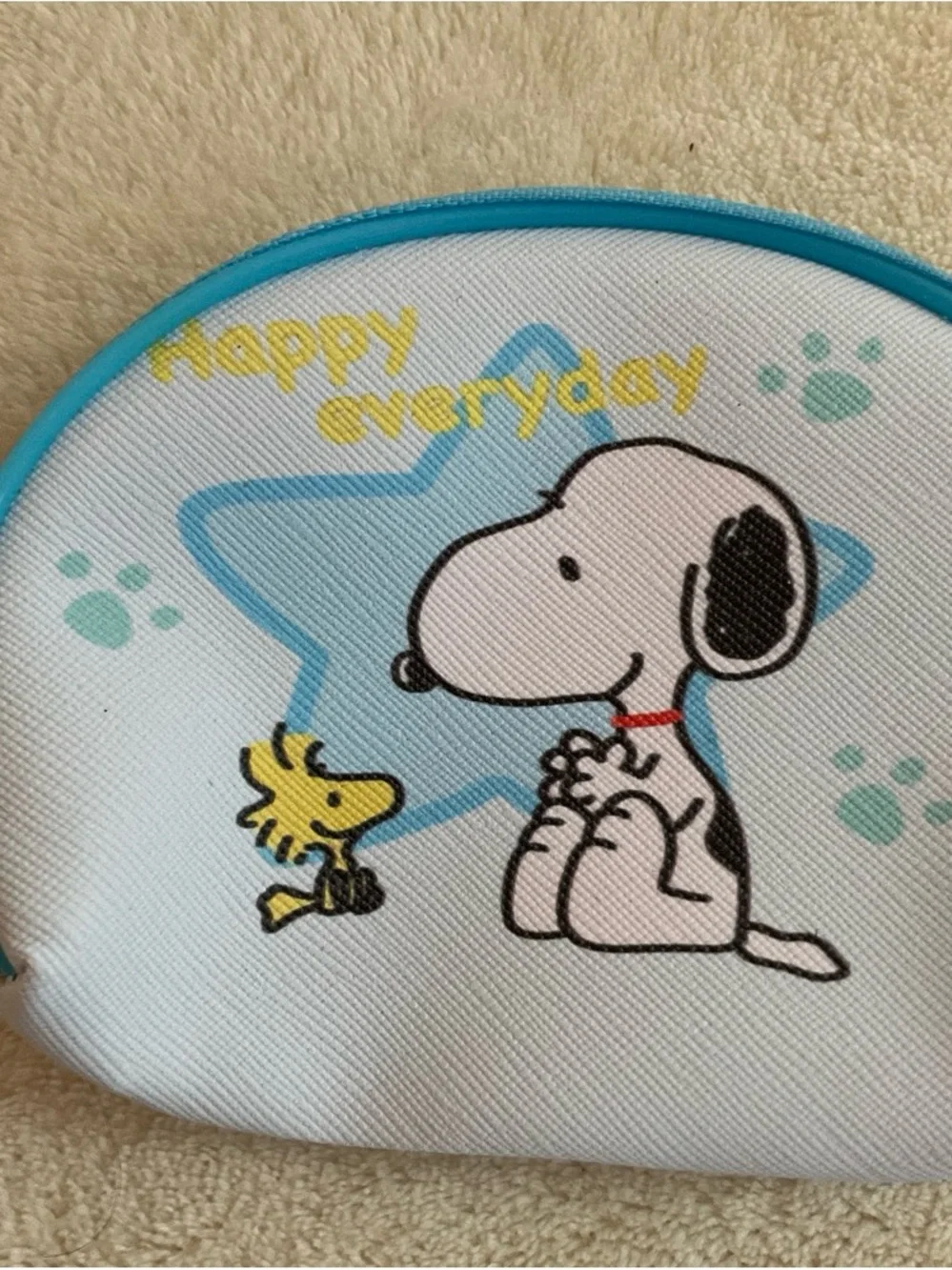 Cute Snoopy White & Blue Baby Bag Pouch